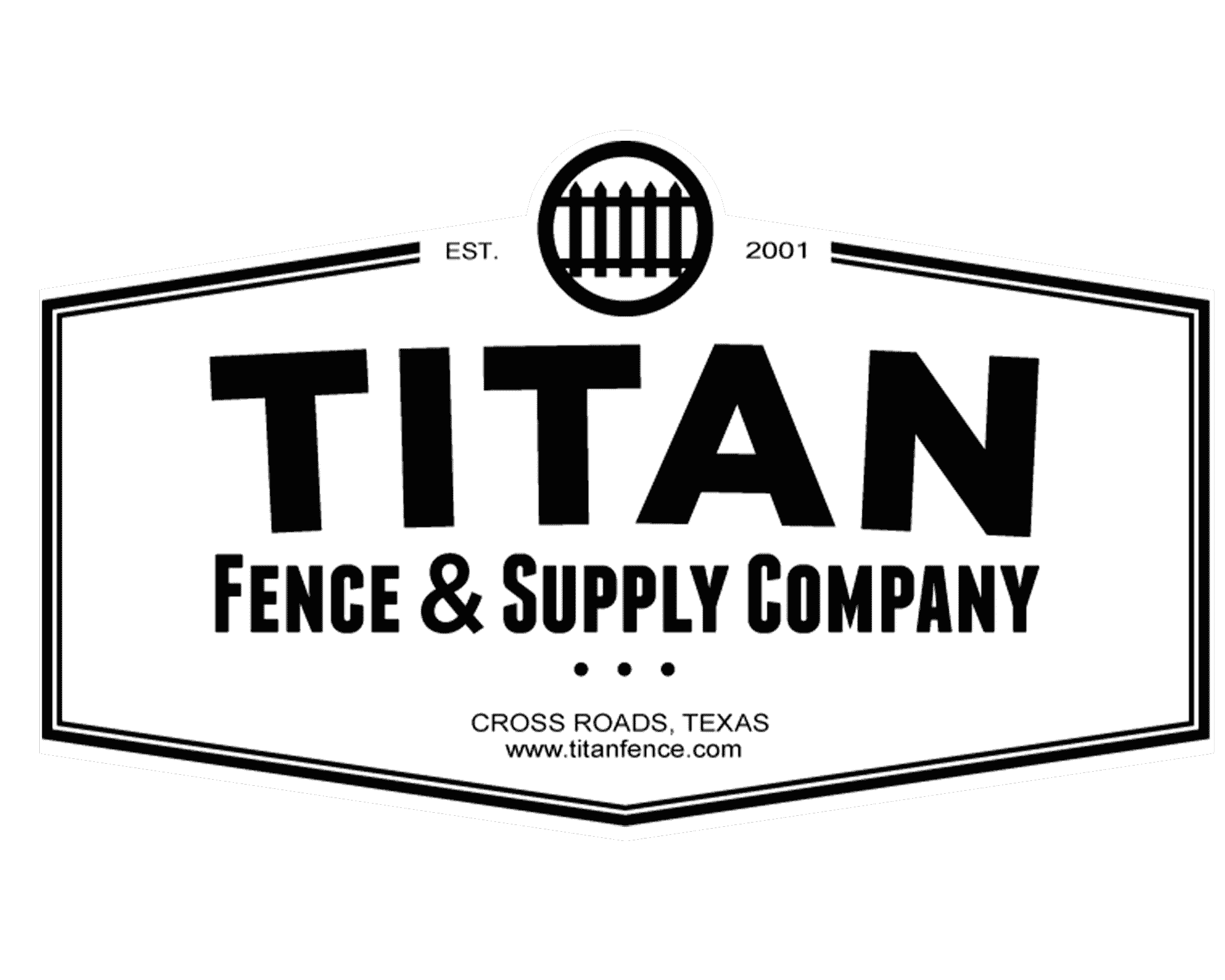 TitanFence Black and White Logo