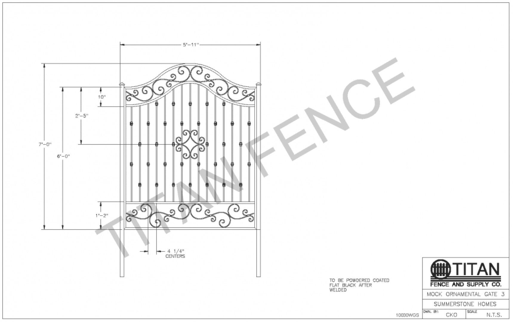 cad Walk gate drawings in North DFW Area