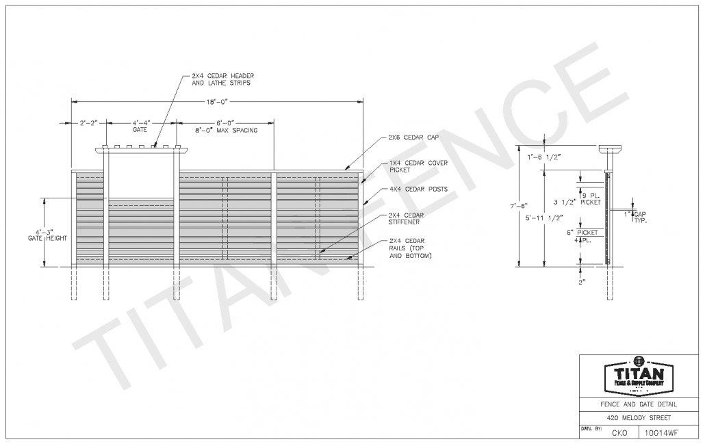 cad Wood Fence drawings in North DFW Area
