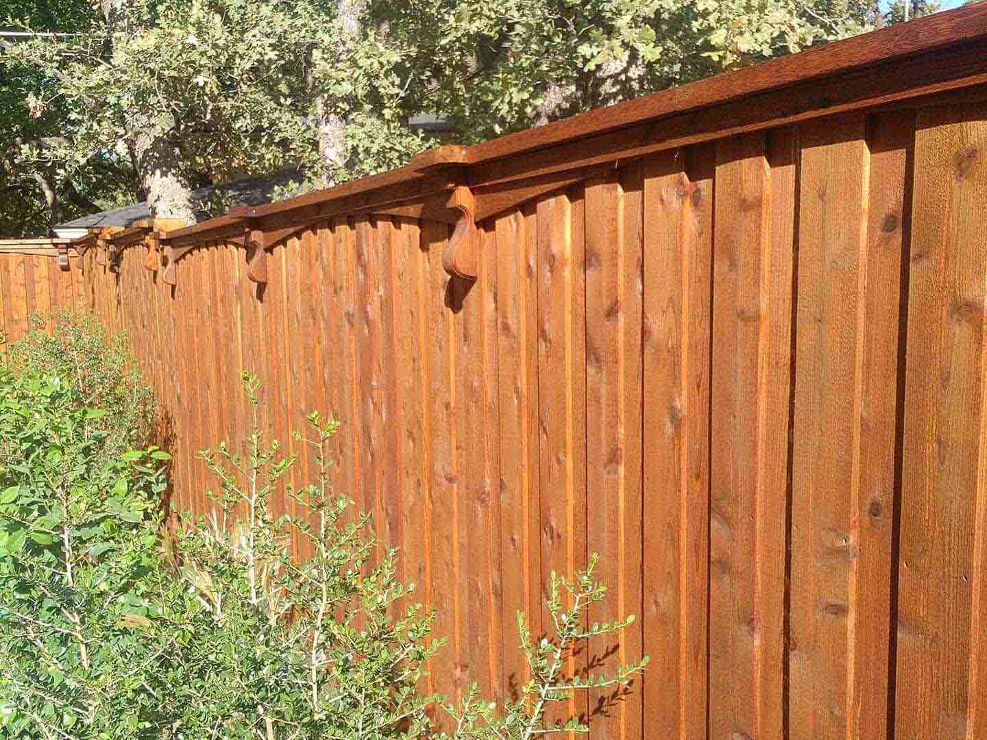 Cross Roads TX cap and trim style wood fence